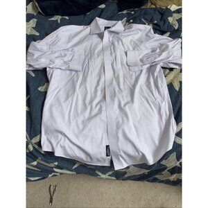 Jos A Banks Mens Size 17.5 Tailored Fit Purple Long Sleeve Button Up Shirt